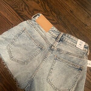 Pacsun NWT Denim High-Waisted Shorts with Tan Patch